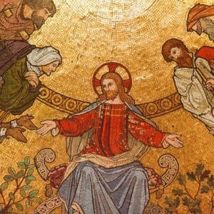 mosaico de Jesús con sus discípulos