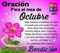 oracion diaria mes de octubre