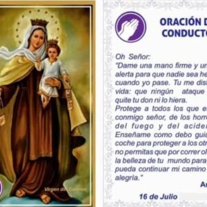 oración a la Virgen del Carmen del conductor