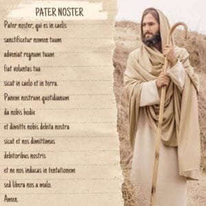 oracion padre nuestro en latín PATER NOSTER