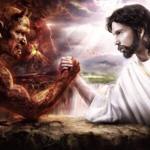 dios contra el demonio en un pulso