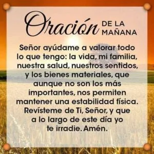 oración de la mañana de ayuda