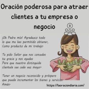 oracion para atraer clientes rapido al negocio