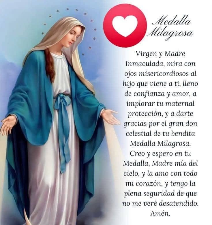 oracion a la medalla milagrosa virgen maria