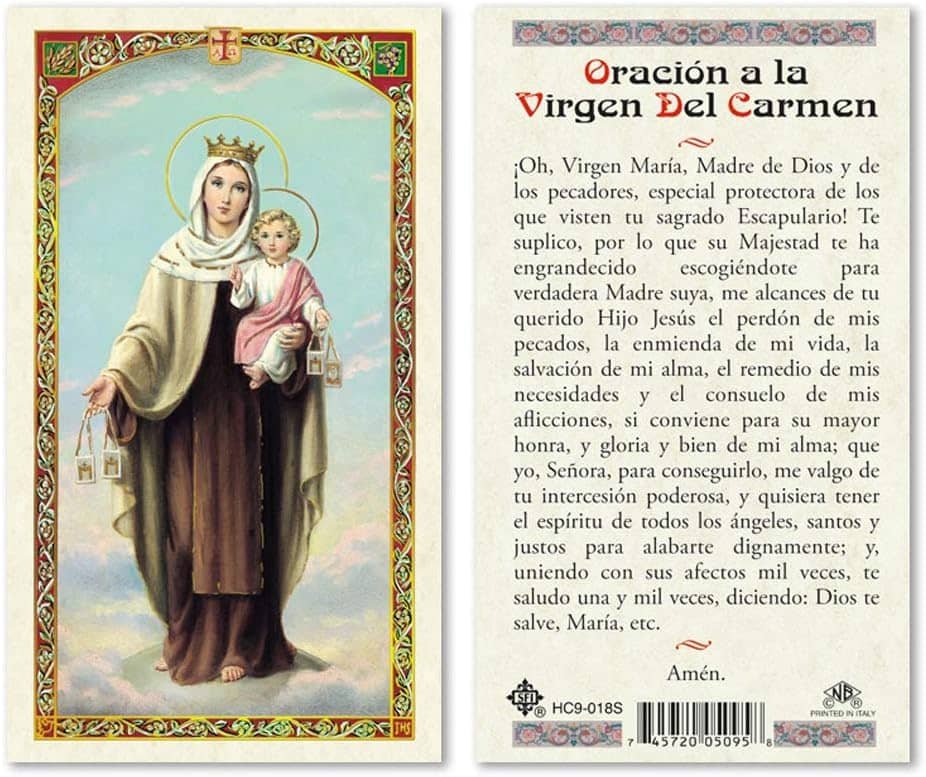 oración a la Virgen del Carmen 