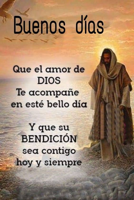 frase buenos dias jesucristo de fondo