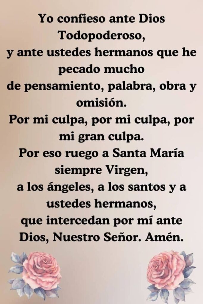 Yo Confieso Oración Ante Dios Todopoderoso (Yo Pecador)