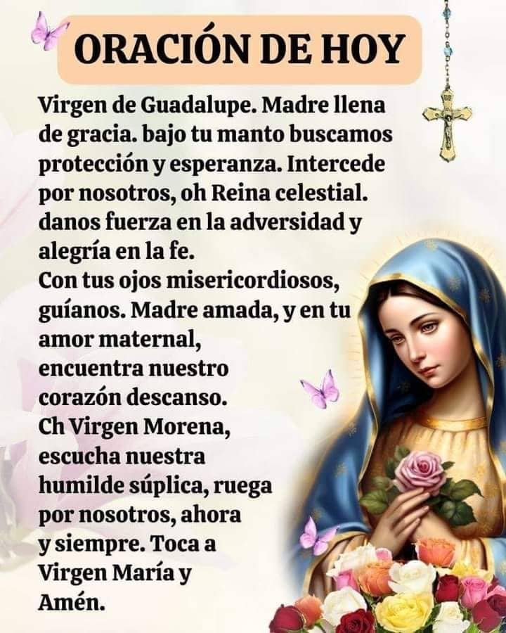 oracion virgen de guadalupe