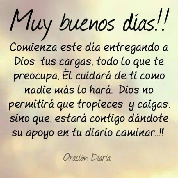 BUENOS DIAS ORACIONES