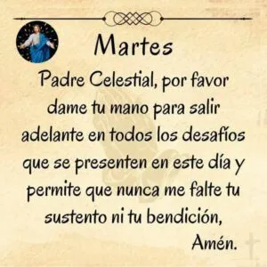 oracion de la mañana de hoy martes