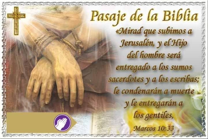 PASAJE DE LA BIBLIA MARCOS 10-33