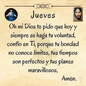 PLEGARIA DE HOY JUEVES