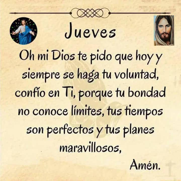PLEGARIA DE HOY JUEVES