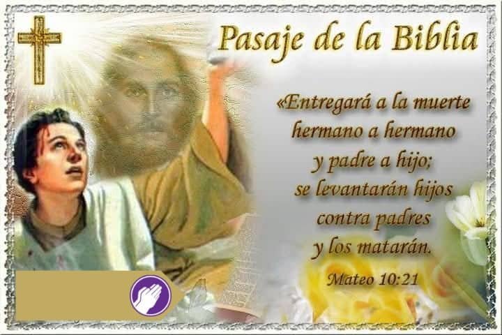 VERSICULO DE LA BIBLIA MATEO 10-21 7 DE FEBRERO