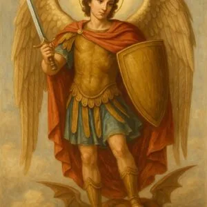 Imagen devocional de San Miguel Arcángel