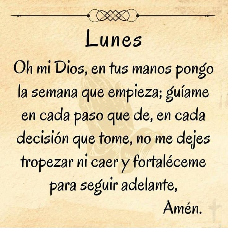 oracion del lunes