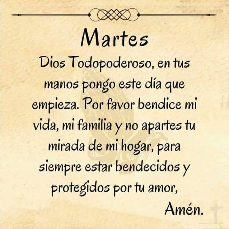 oracion del martes