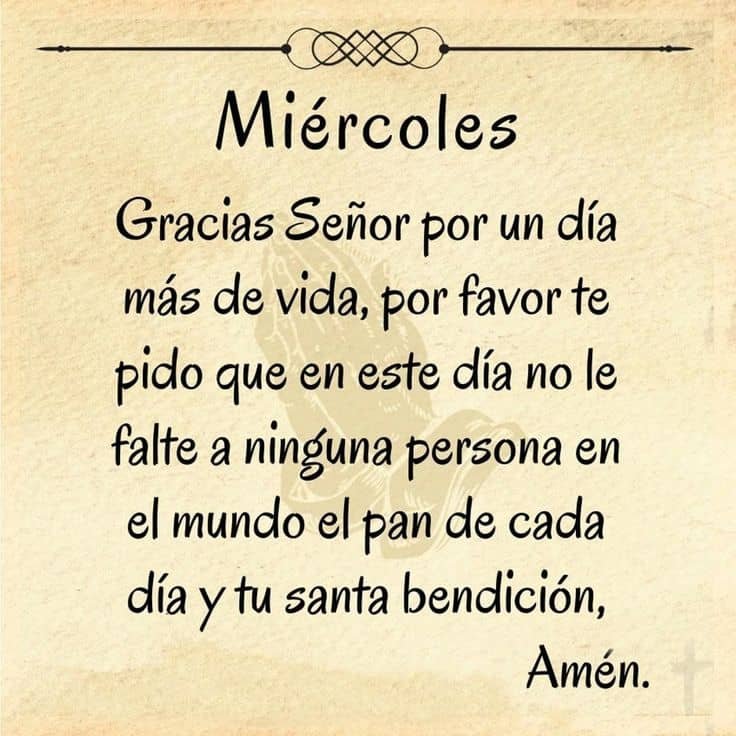 oracion del miercoles