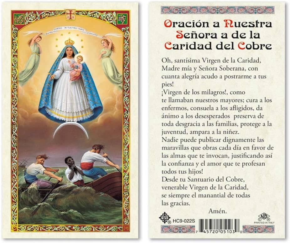 estampa de Oracion a Nuestra Senora de la Caridad del Cobre