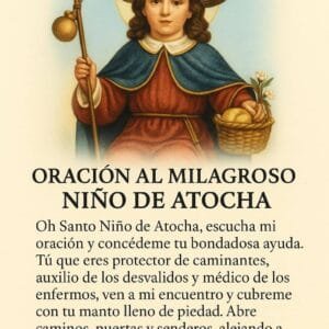 oracion al milagroso nino de atocha