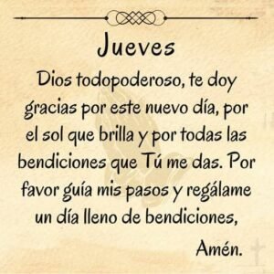 oracion poderosa del dia jueves
