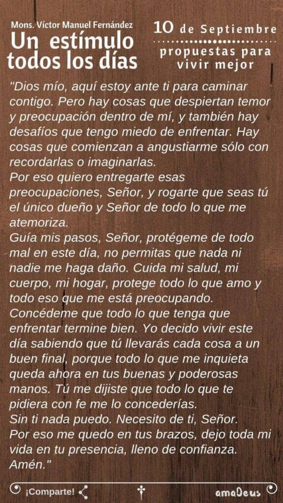 oracion para hoy 10 de septiembre monseñor victor manuel fernandez
