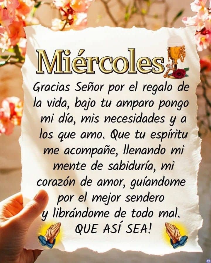 Oración del día miércoles