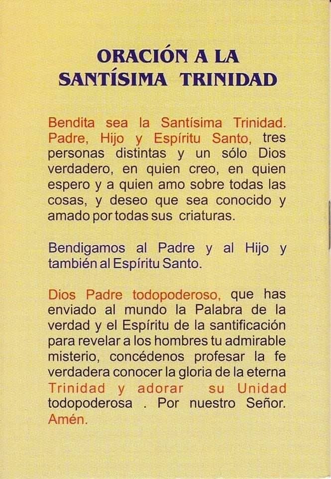 oracion a la santisima trinidad completa