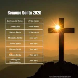 calendario oficial semana santa 2026